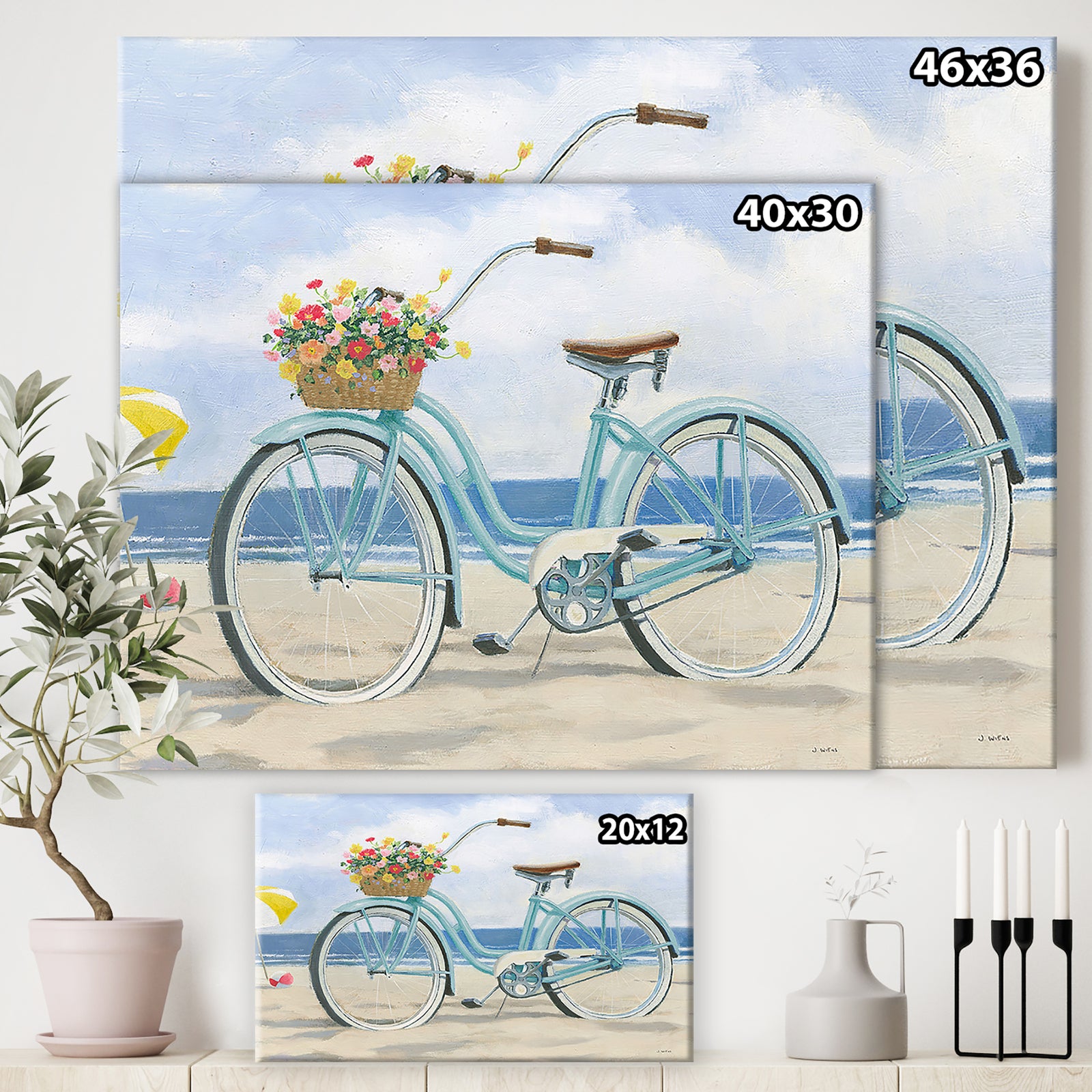 RW Beach Time III - Cottage Canvas Wall Art