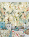 Expressive Pale Floral - Cottage Canvas Wall Art