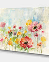 Summer Rain Floral - Cottage Canvas Wall Art