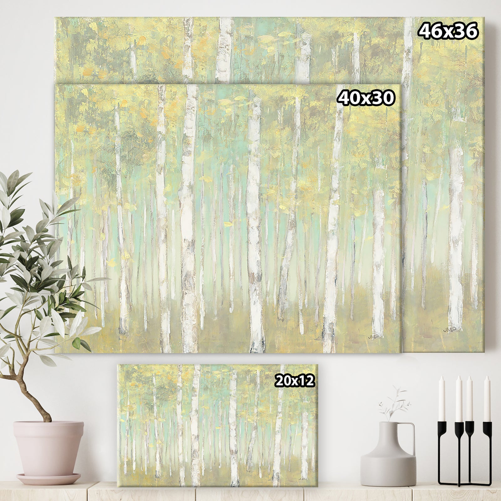 RW Sylvan Birches - Cottage Canvas Wall Art