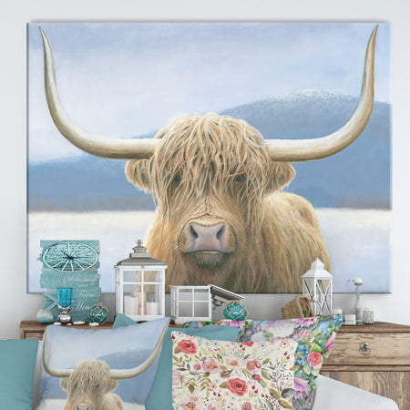 RW Highland Cow - Cottage Canvas Wall Art