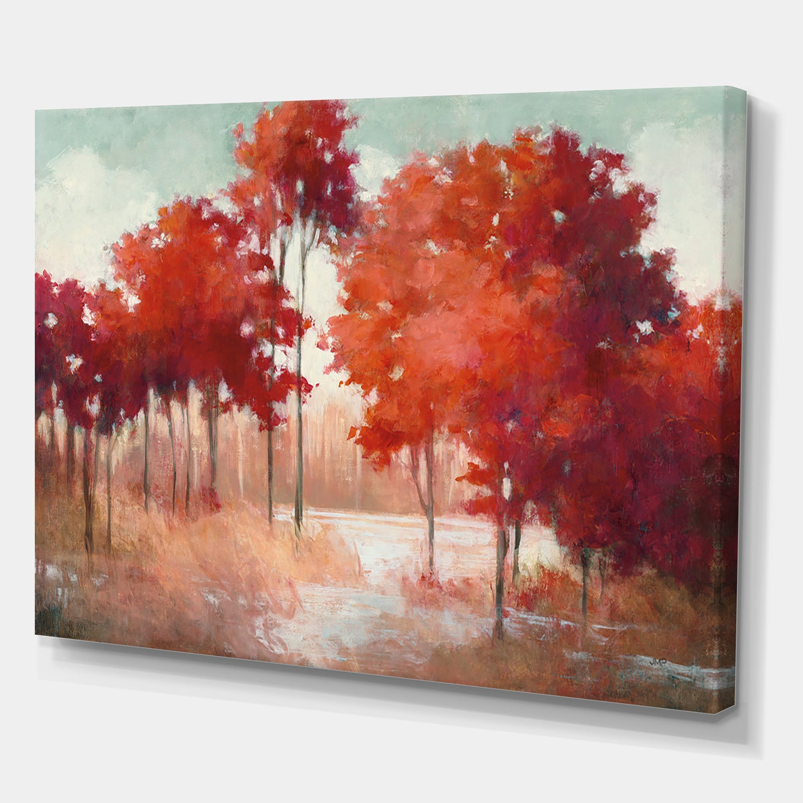 RW Autumn Lake - Cottage Canvas Wall Art