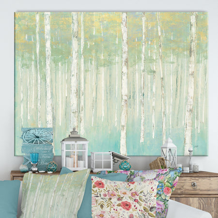 RW Birches at Sunrise - Cottage Canvas Wall Art