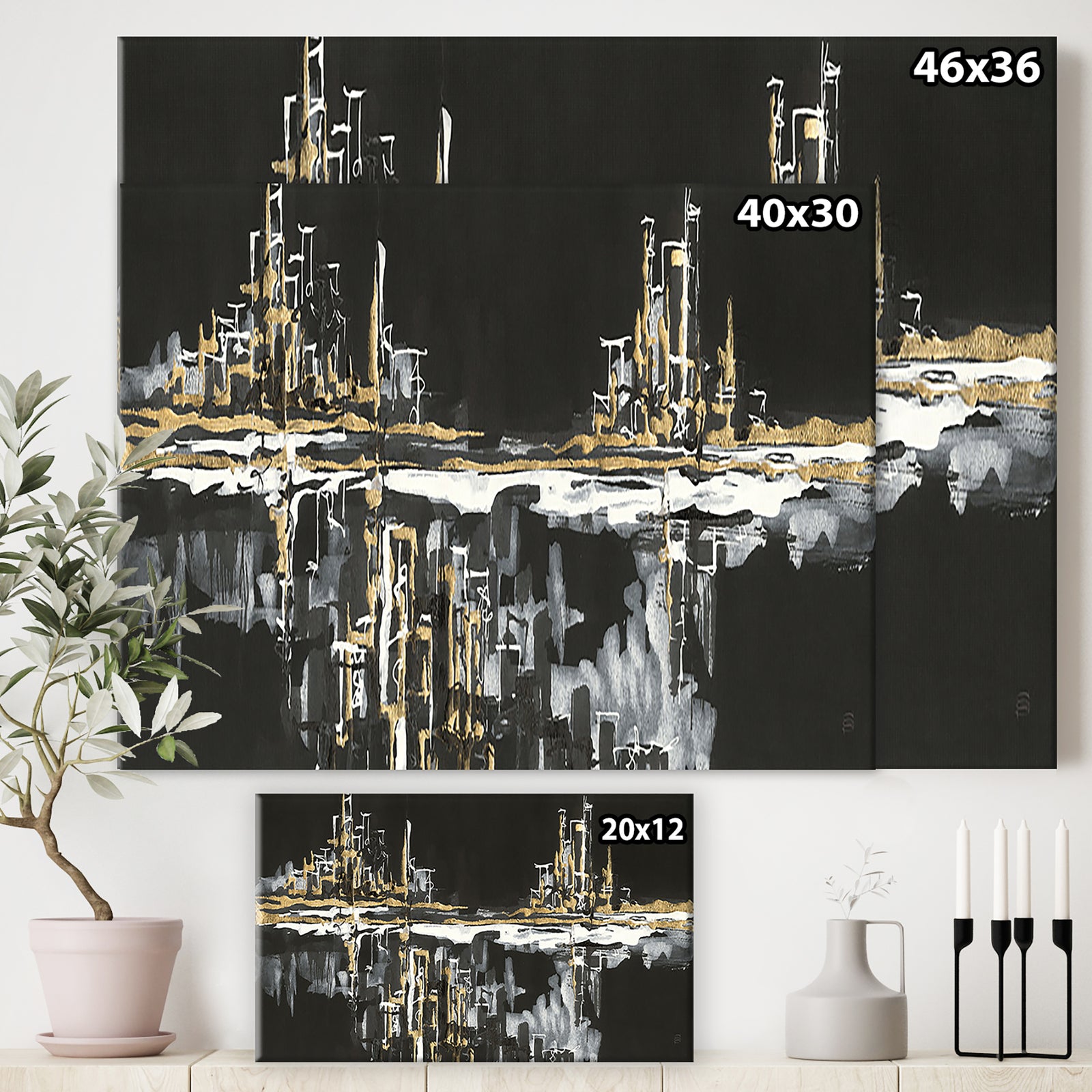 Urban Gold I - Cottage Canvas Wall Art