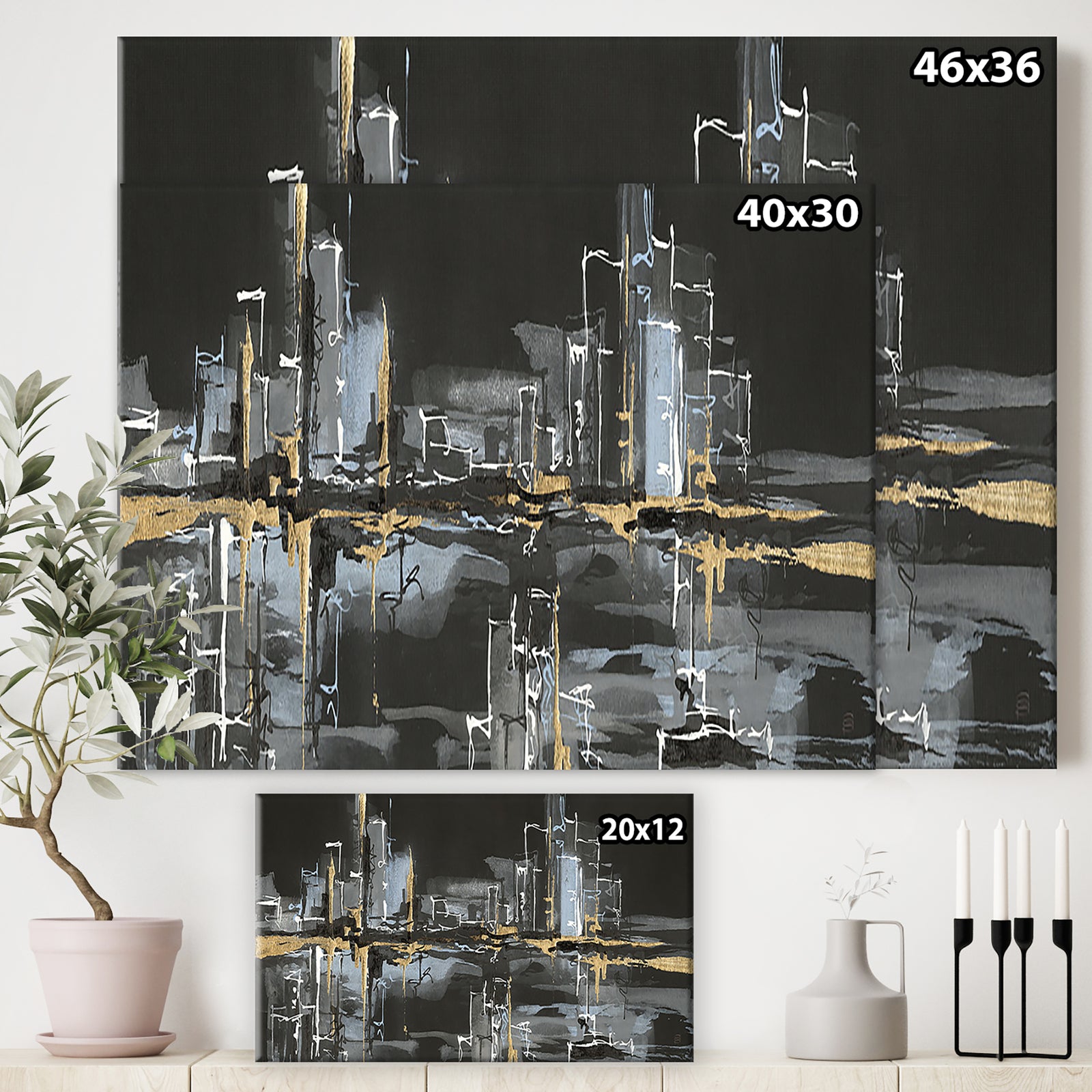 Urban Gold II - Cottage Canvas Wall Art