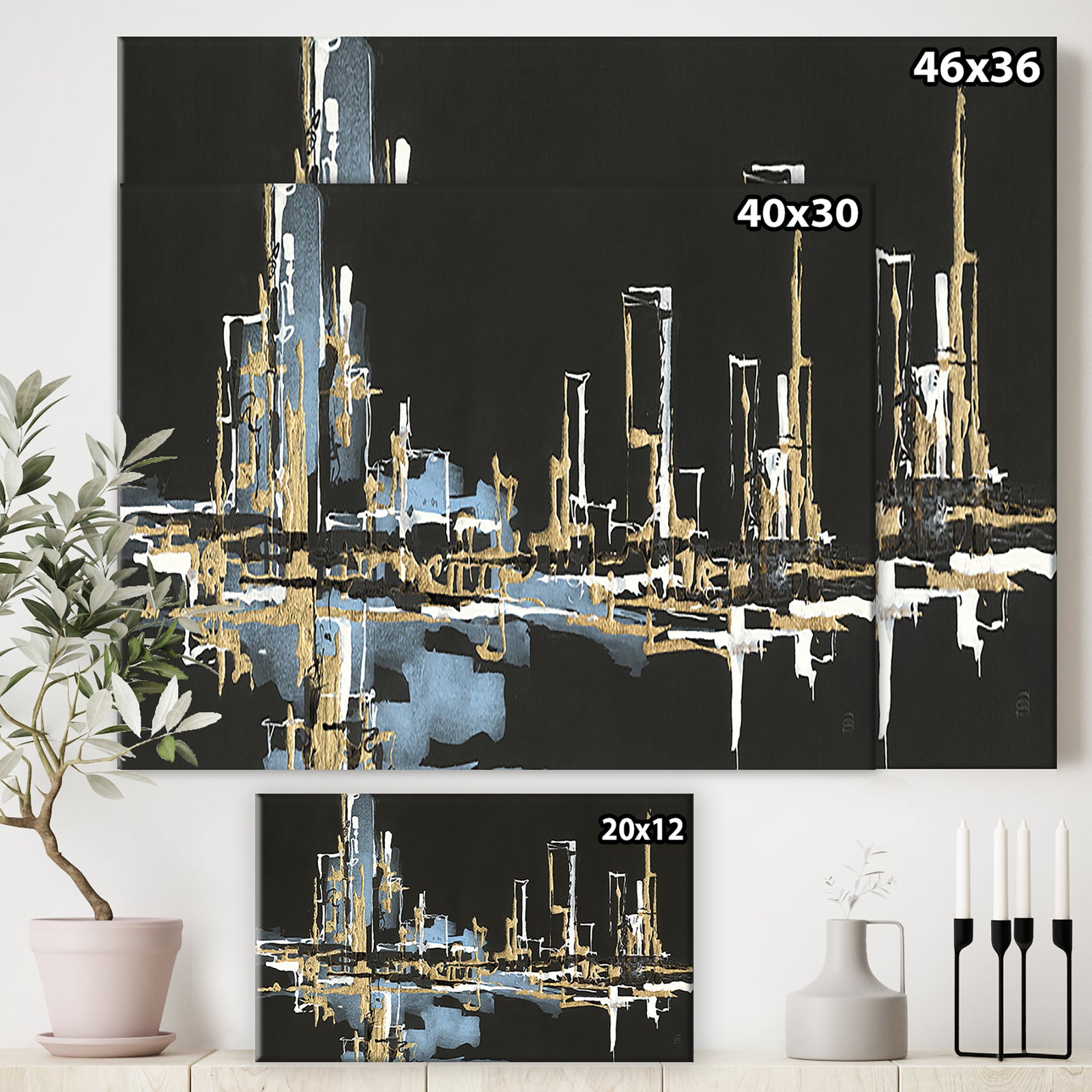 Urban Gold VI - Cottage Canvas Wall Art