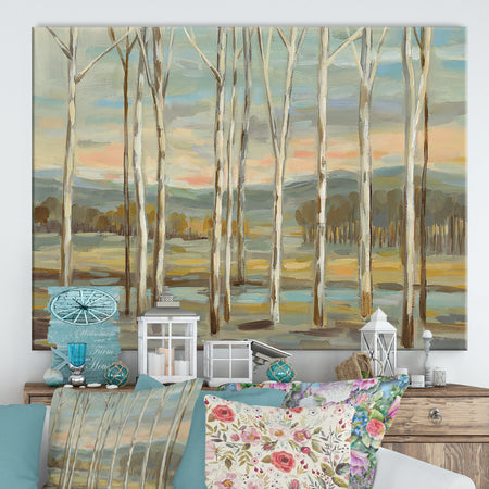 Silver Forest - Cottage Canvas Wall Art