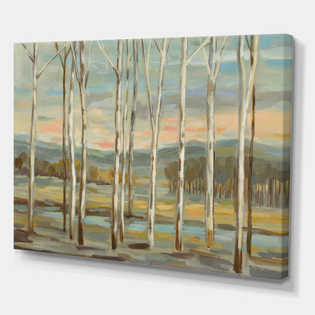 Silver Forest - Cottage Canvas Wall Art