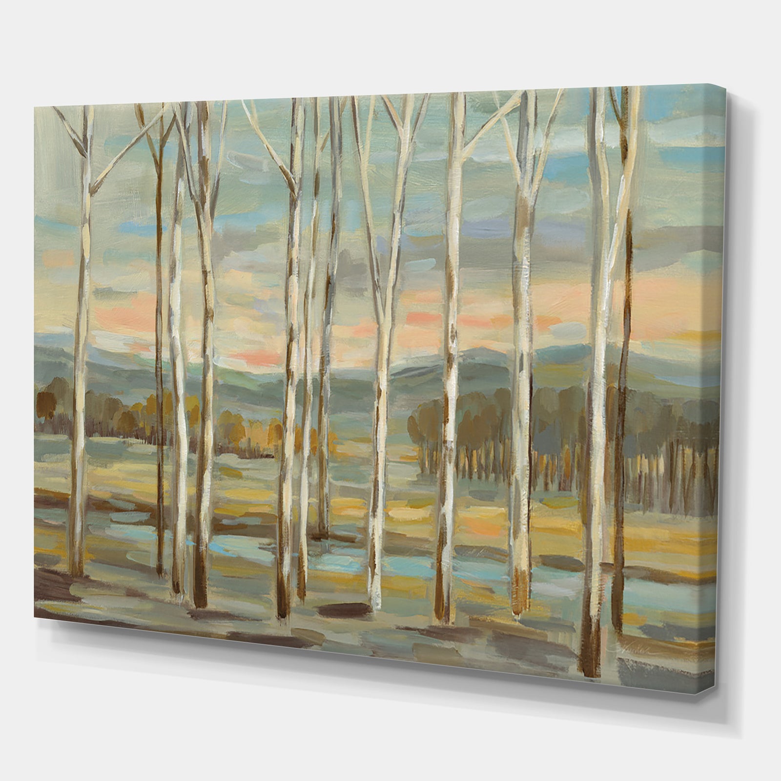 Silver Forest - Cottage Canvas Wall Art