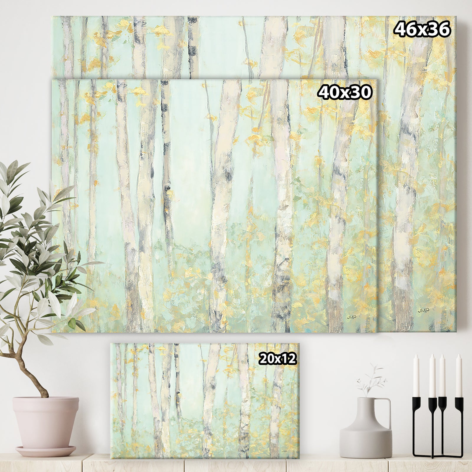 RW Spring Birches - Cottage Canvas Wall Art