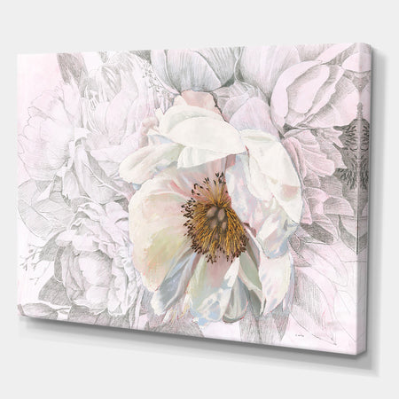 RW Blooming Sketch - Cottage Canvas Wall Art