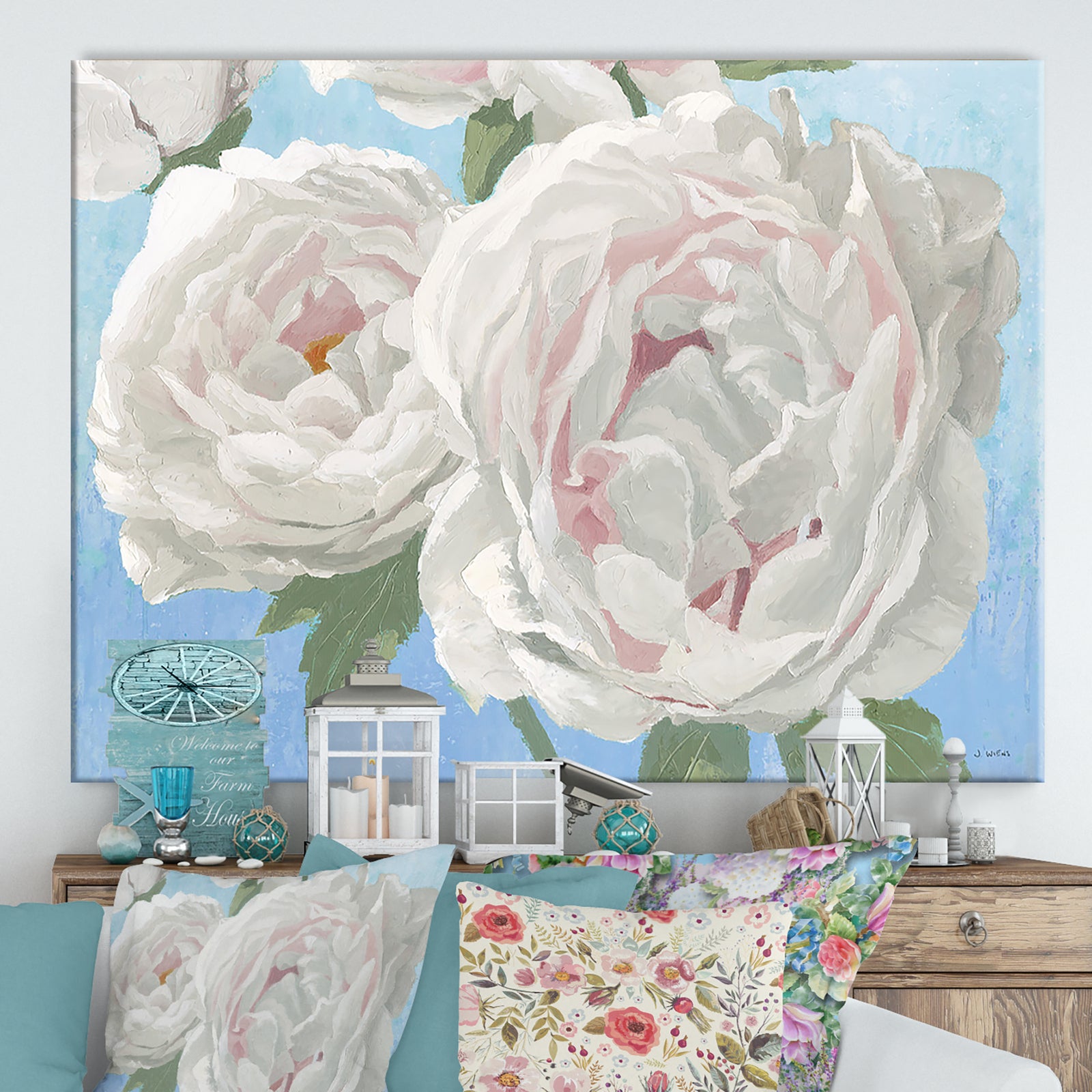 RW Essence of June II - Cottage Canvas Wall Art