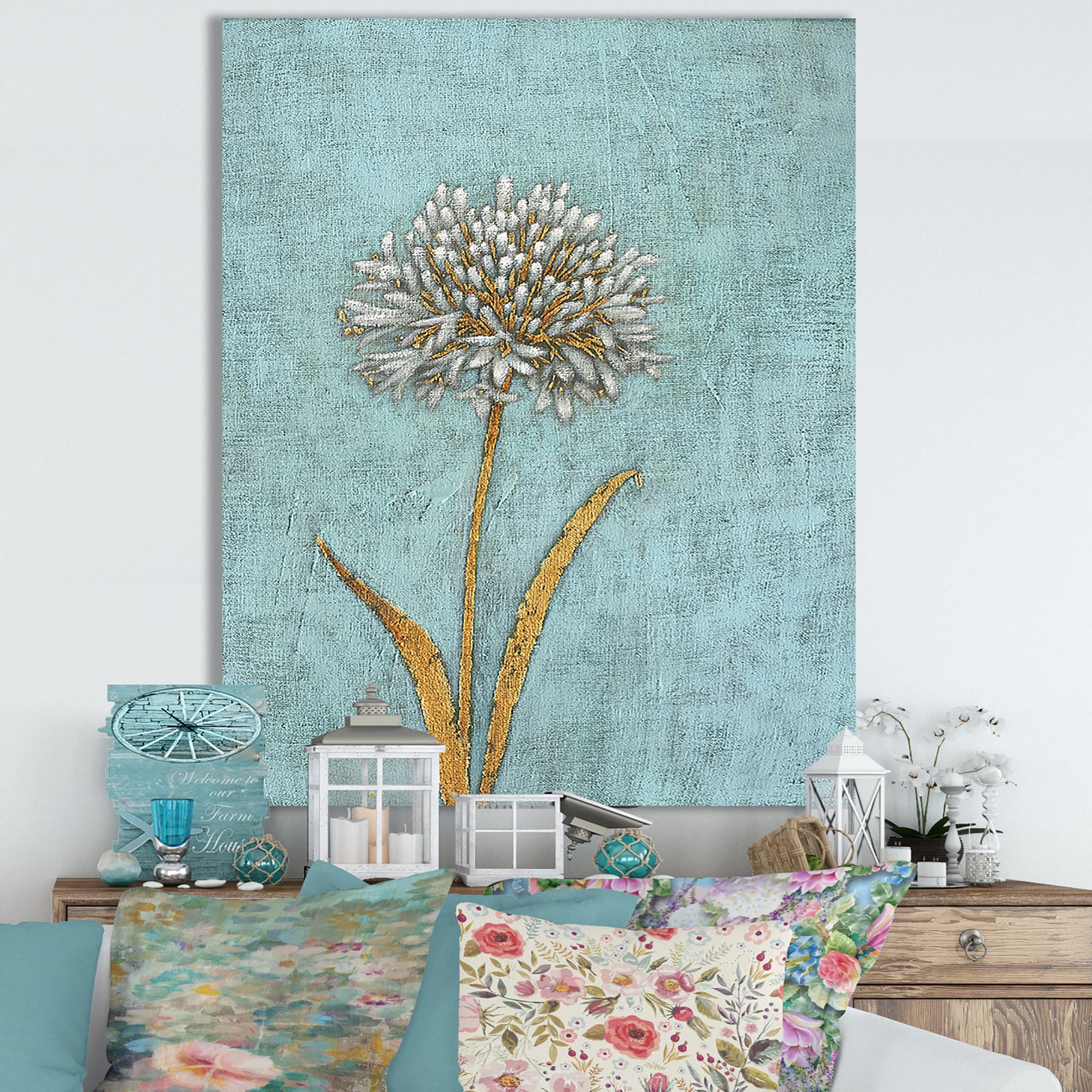 RW Shimmering Summer I - Cottage Canvas Wall Art