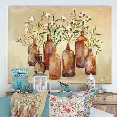 RW Cotton Still Life I - Cottage Canvas Wall Art