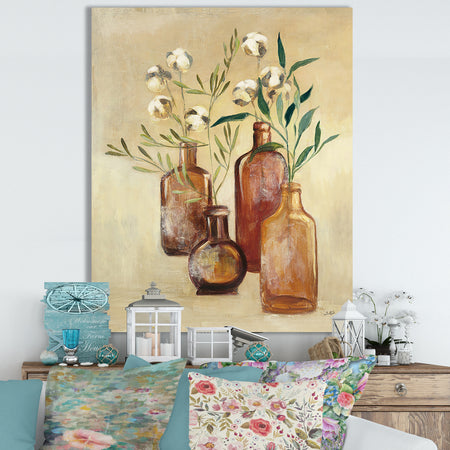 RW Cotton Still Life II - Cottage Canvas Wall Art