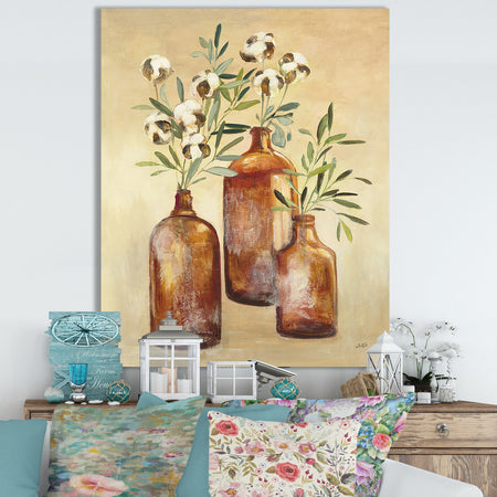RW Cotton Still Life III - Cottage Canvas Wall Art