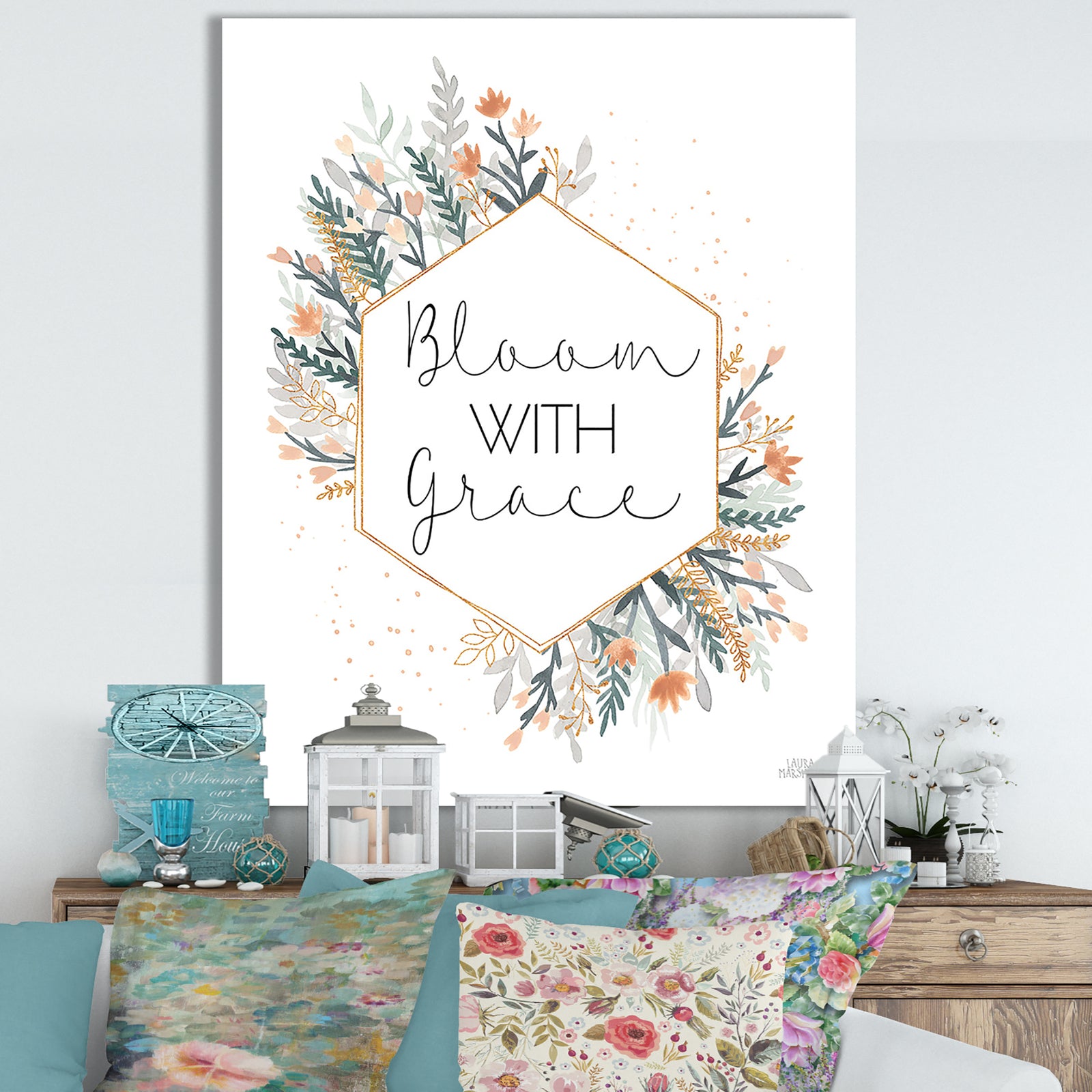 NR Spring Blooms V - Cottage Canvas Wall Art