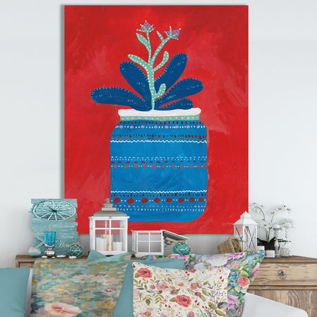 Porch Den 'Jar Succulent - Cottage Canvas Wall Art