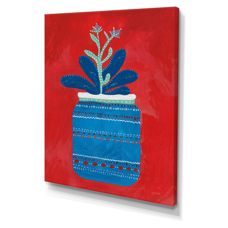 Porch Den 'Jar Succulent - Cottage Canvas Wall Art