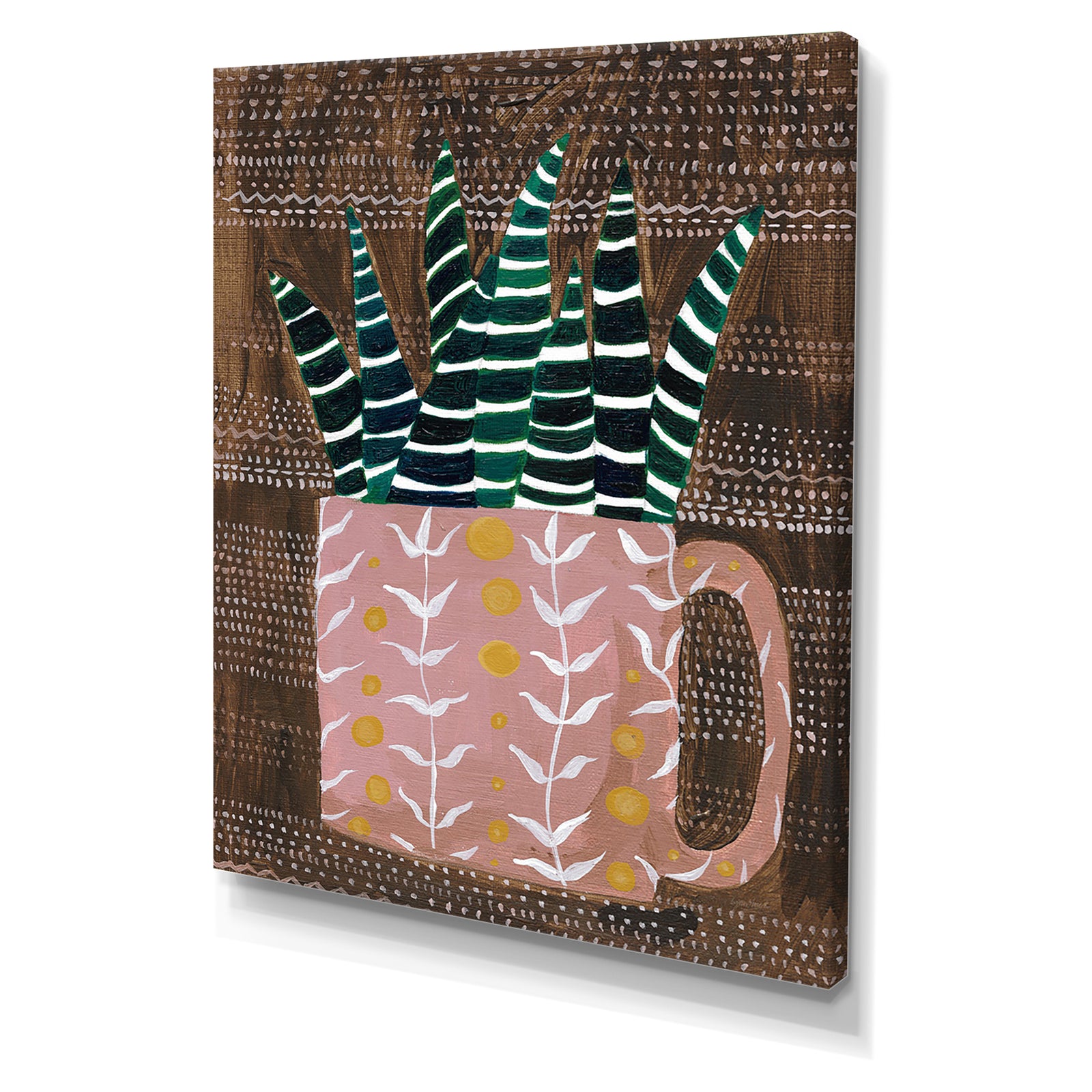 Succulent Cup - Cottage Canvas Wall Art