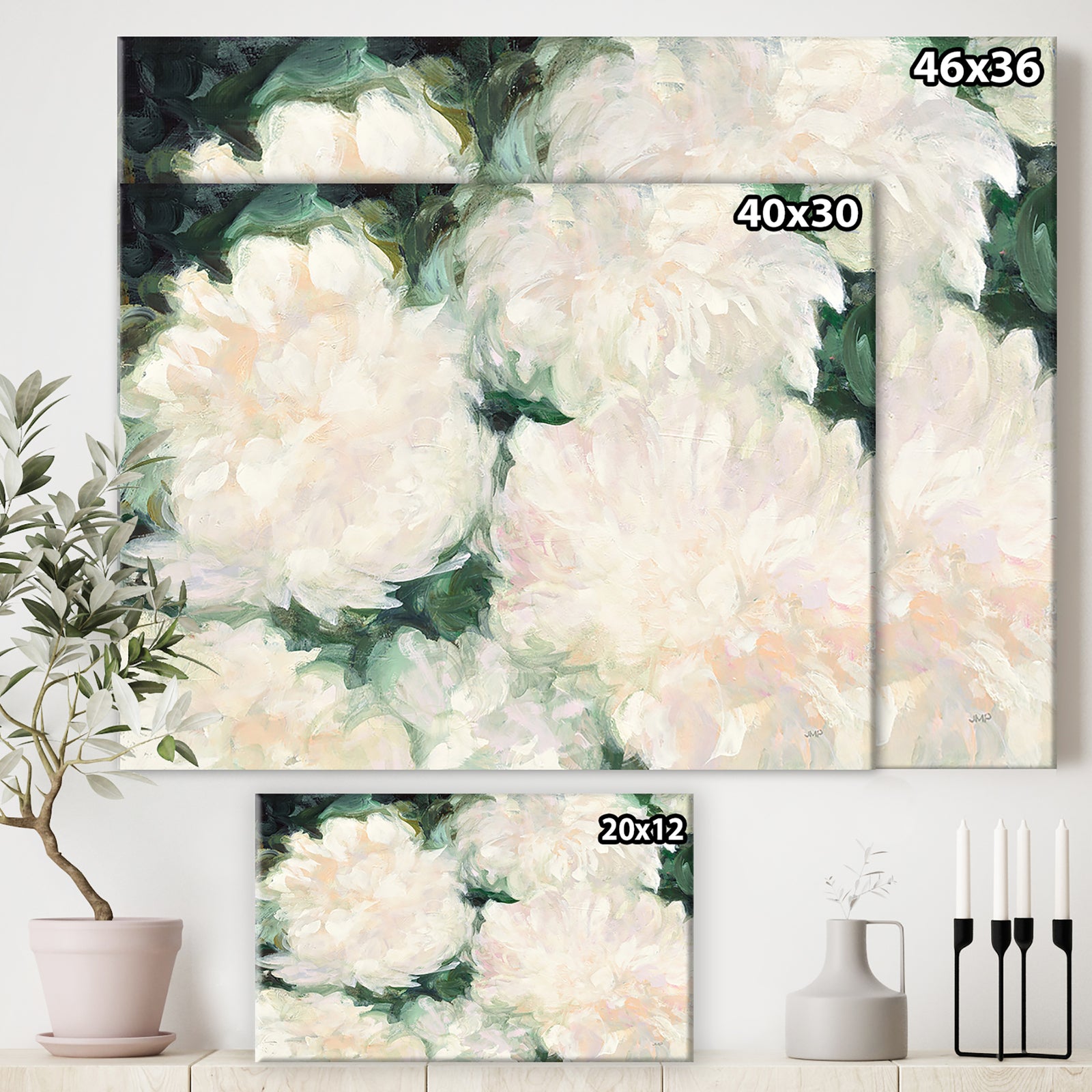 RW Blushing Summer I - Cottage Canvas Wall Art