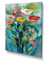 Tall Bright Flowers I - Cottage Canvas Wall Art