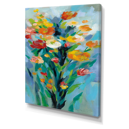 Porch Den 'Tall Bright Flowers II - Cottage Canvas Wall Art