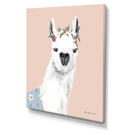 Delightful Alpacas I - Cottage Canvas Wall Art