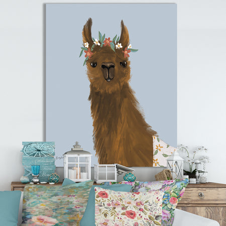 Delightful Alpacas II - Cottage Canvas Wall Art