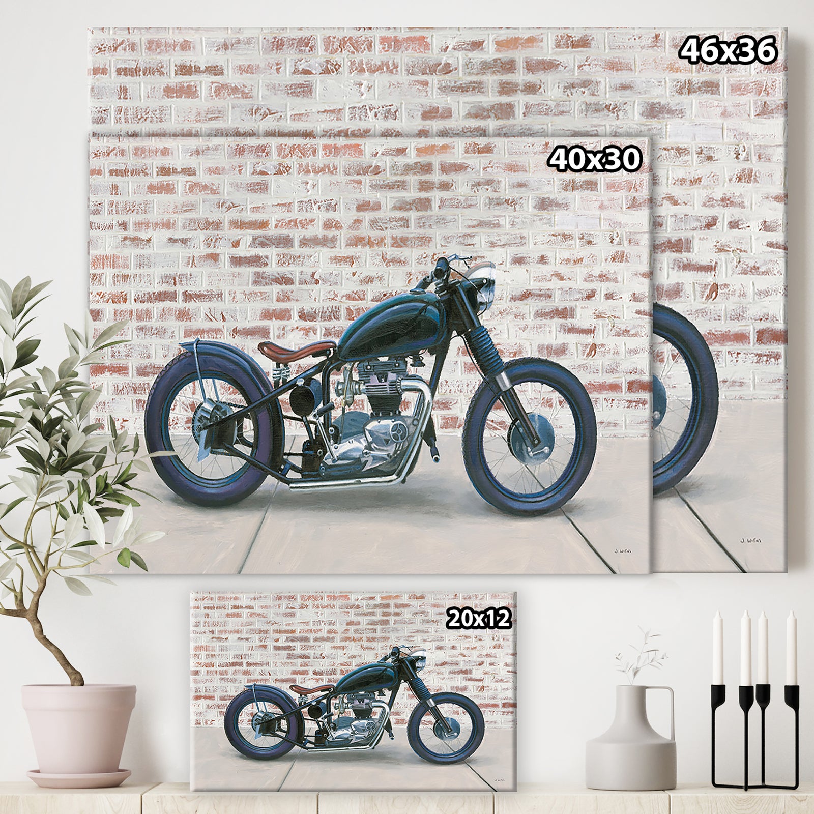 RW Lets Roll I - Cottage Canvas Wall Art