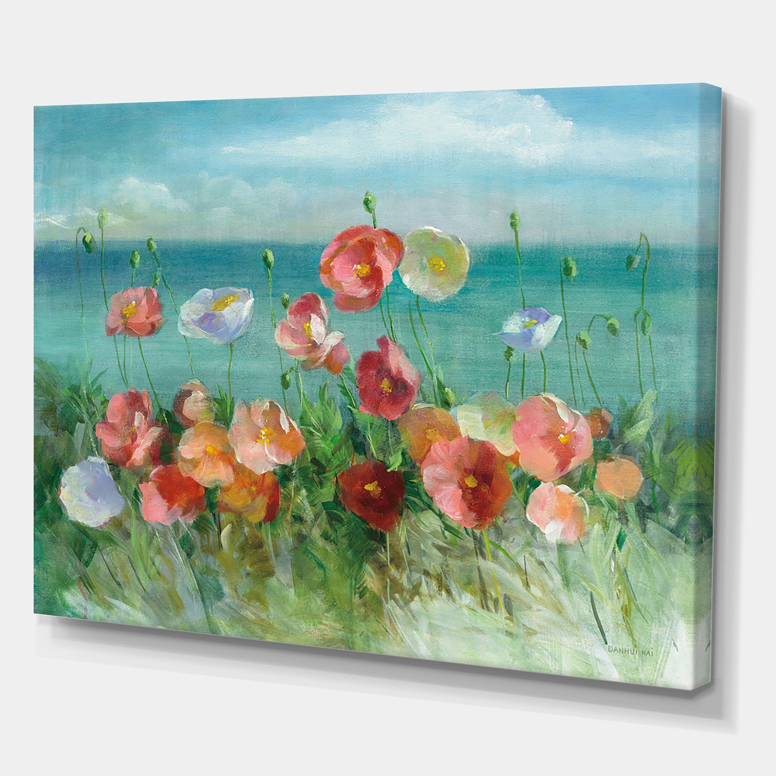 RW Coastal Poppies - Cottage Canvas Wall Art