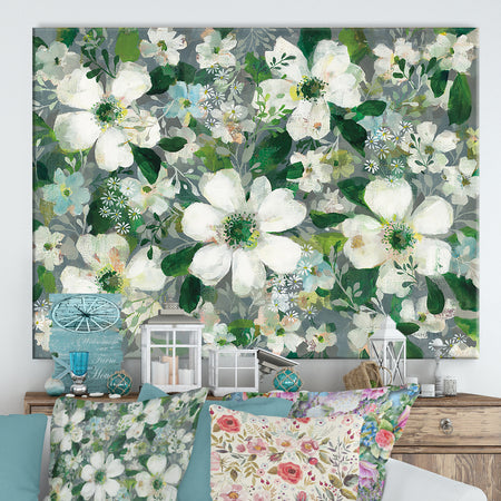 RW Anemones and Friends - Cottage Canvas Wall Art