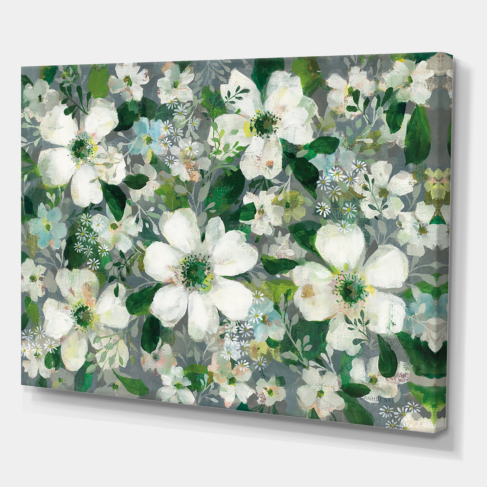 RW Anemones and Friends - Cottage Canvas Wall Art