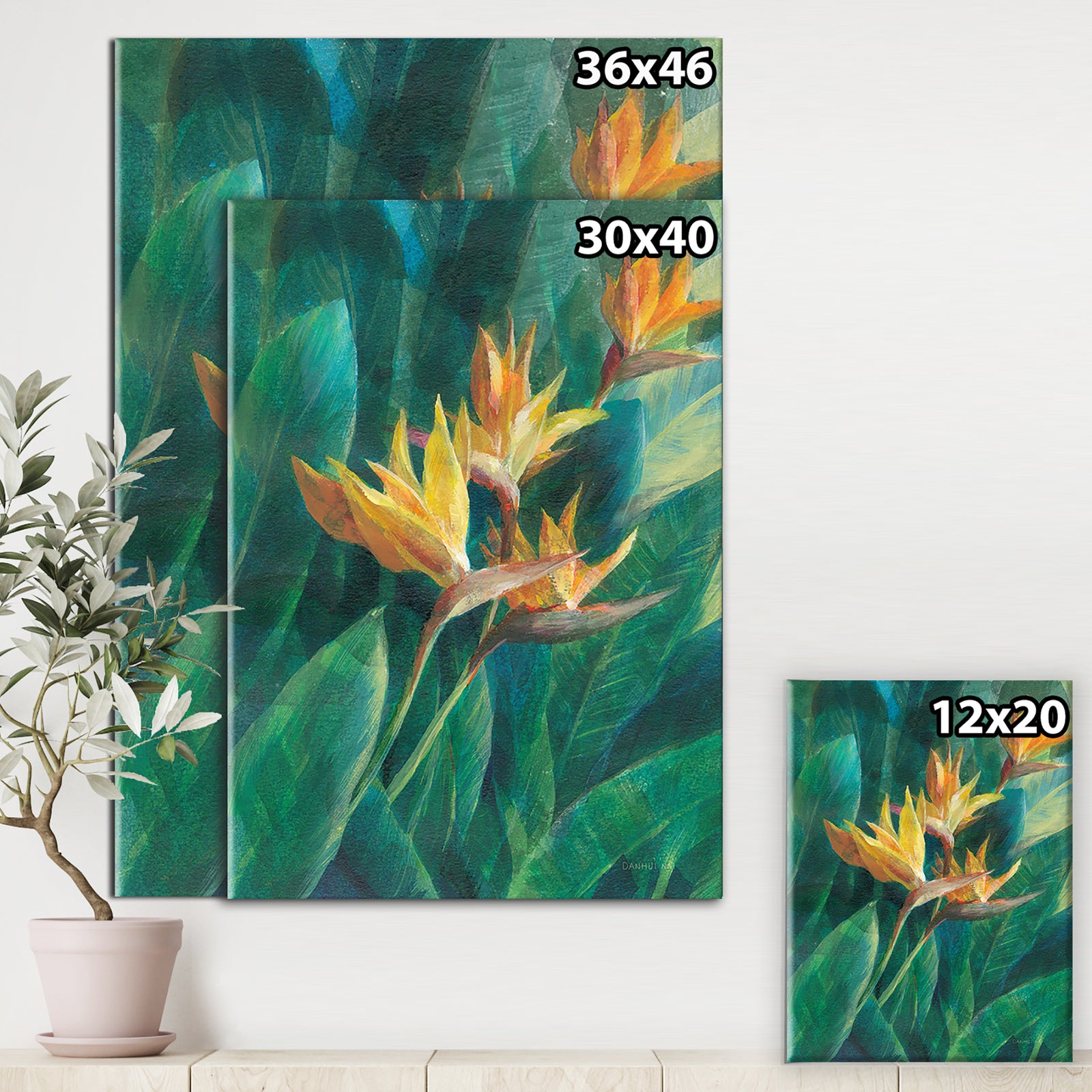RW Bird of Paradise I - Tropical Canvas Wall Art
