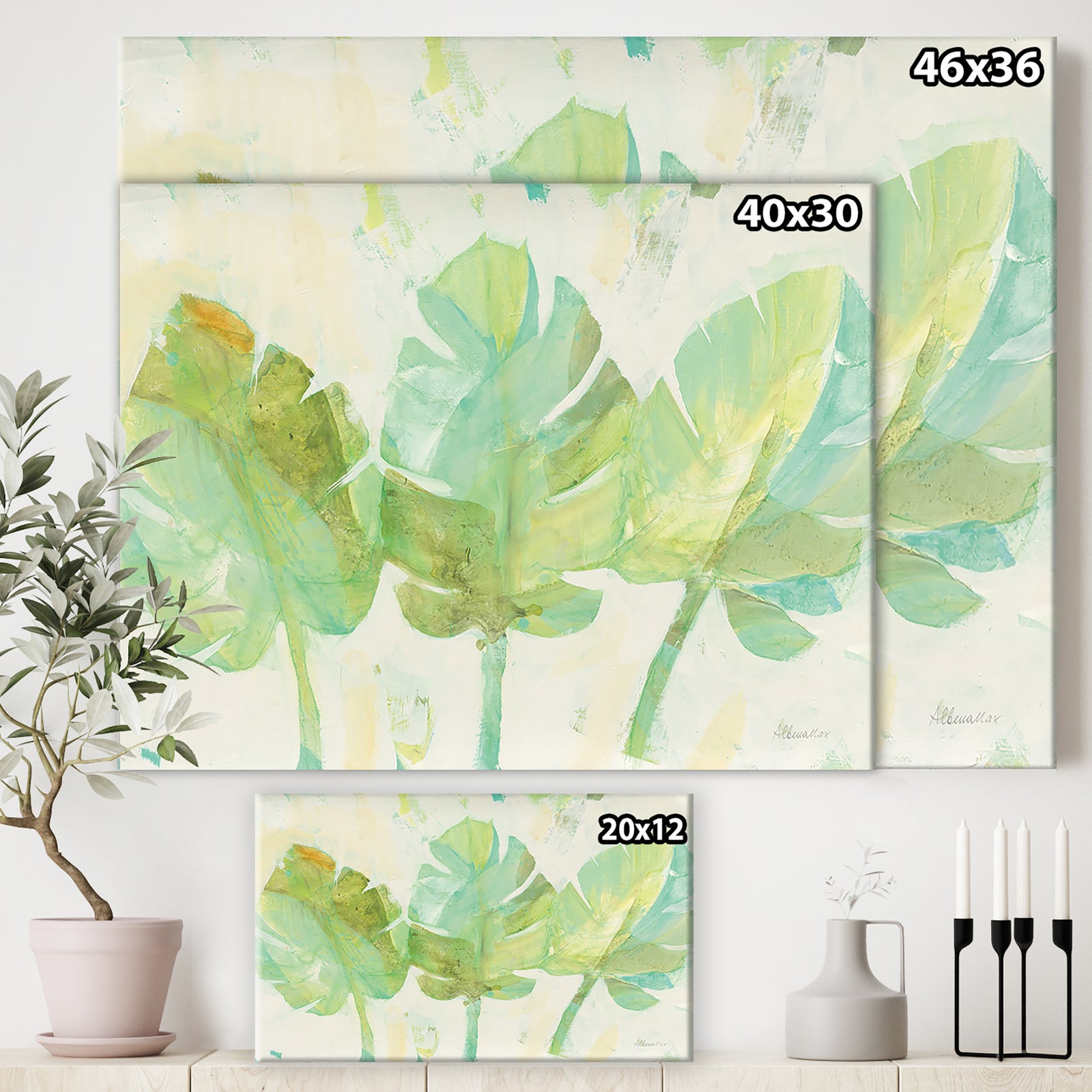 Tropical Trio - Cottage Canvas Wall Art