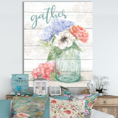 WA Pastel Flower Market III - Cottage Canvas Wall Art