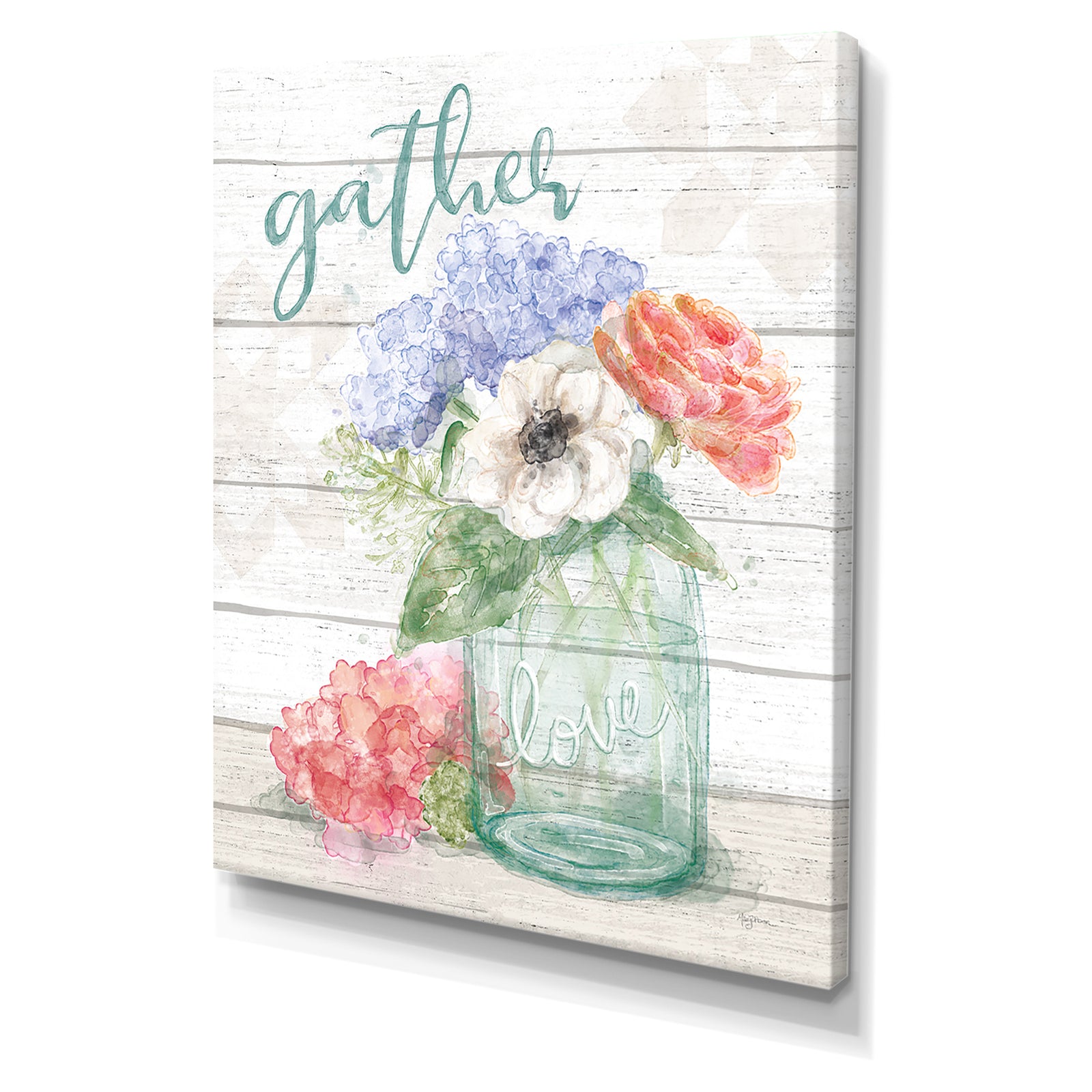 WA Pastel Flower Market III - Cottage Canvas Wall Art