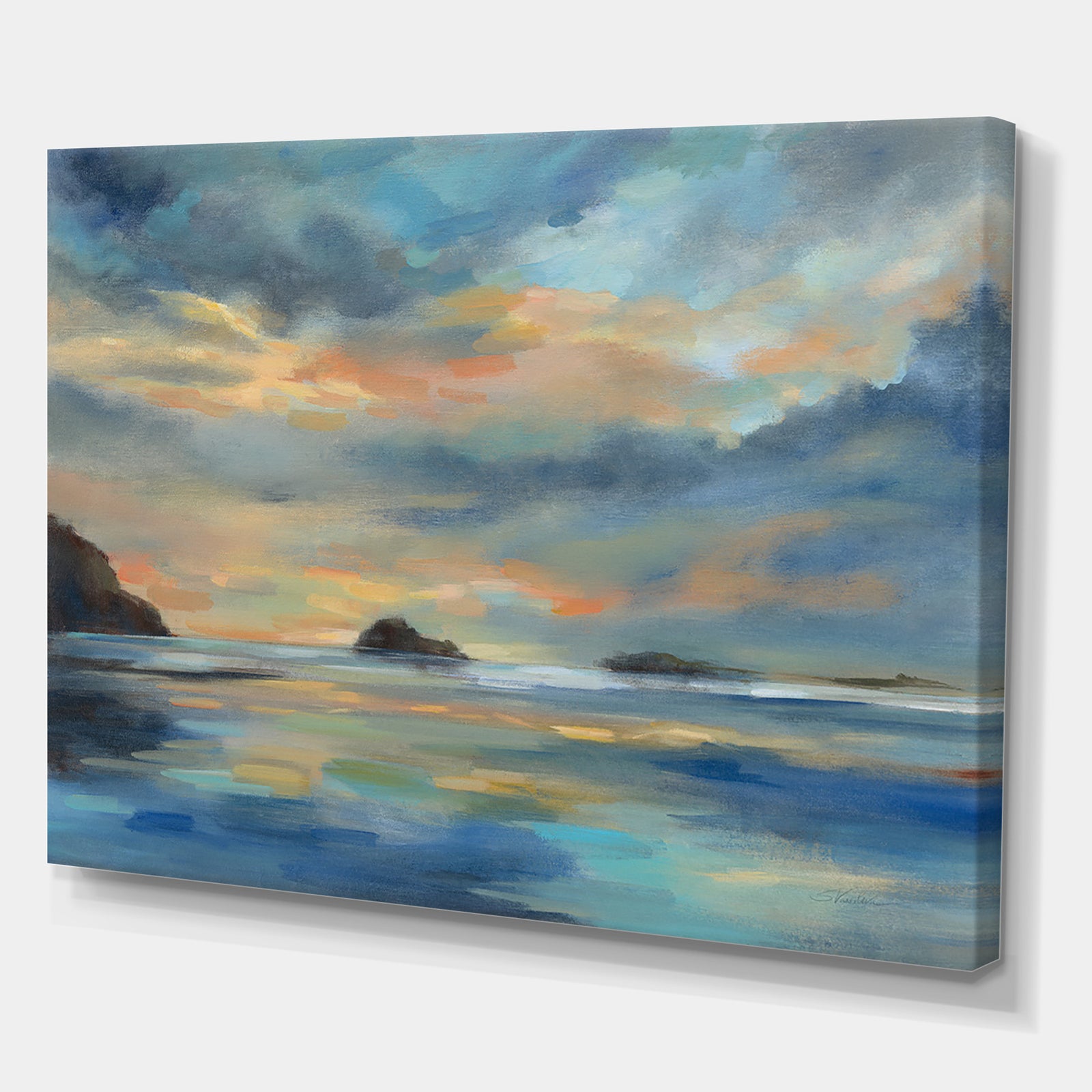 Pacific Sunset - Cottage Canvas Wall Art