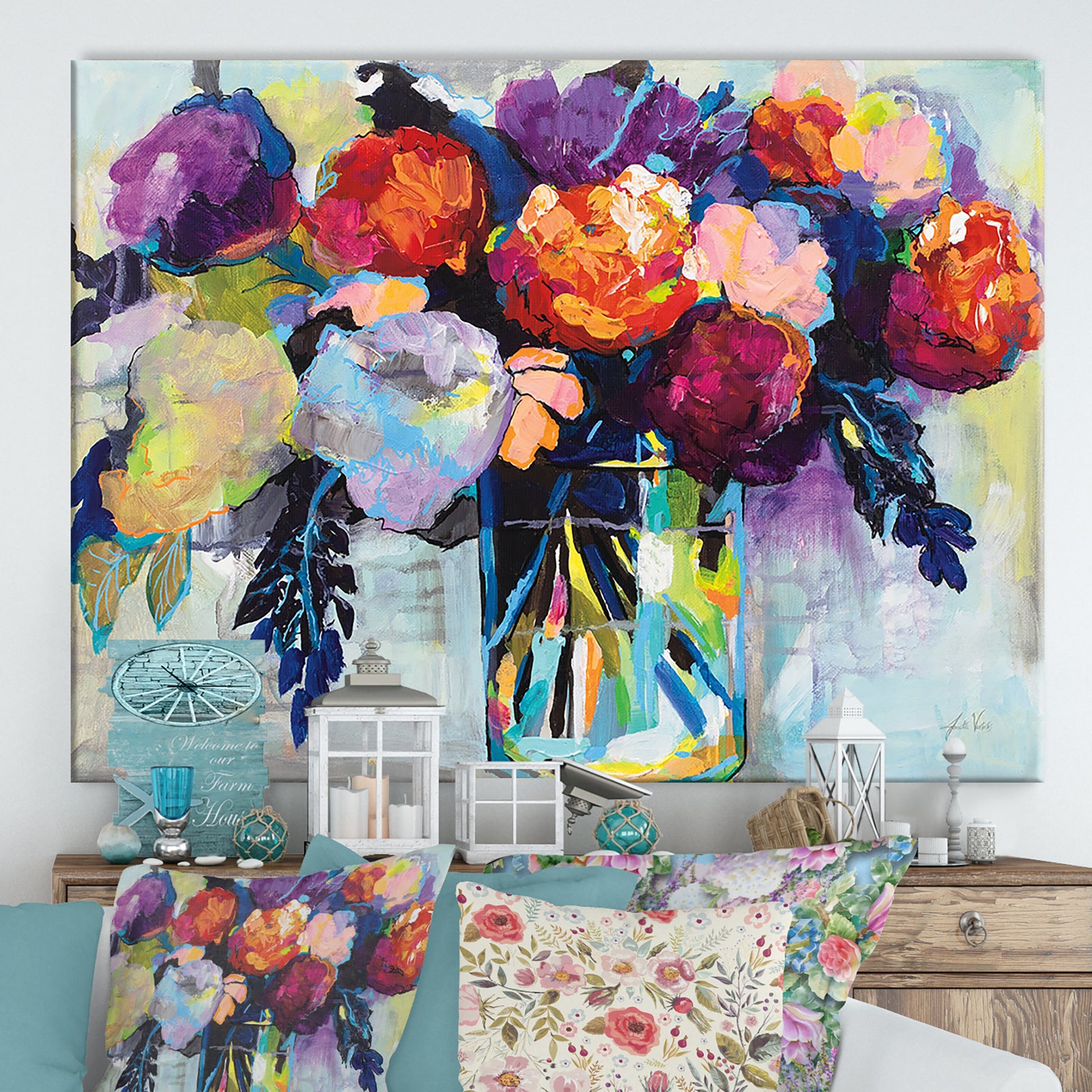 Birthday Celebration - Cottage Canvas Wall Art