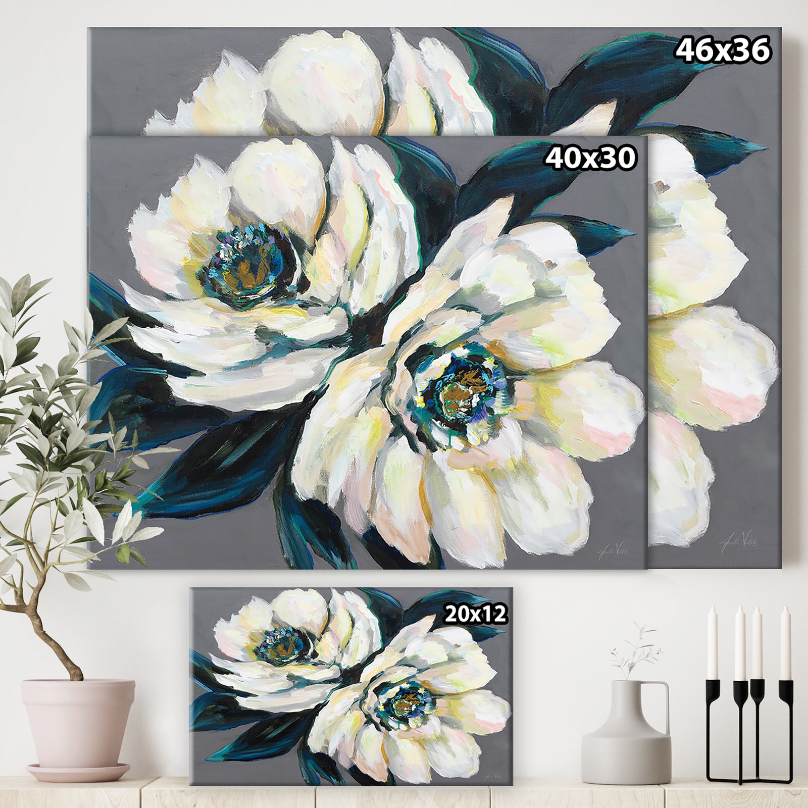 Peonies - Cottage Canvas Wall Art