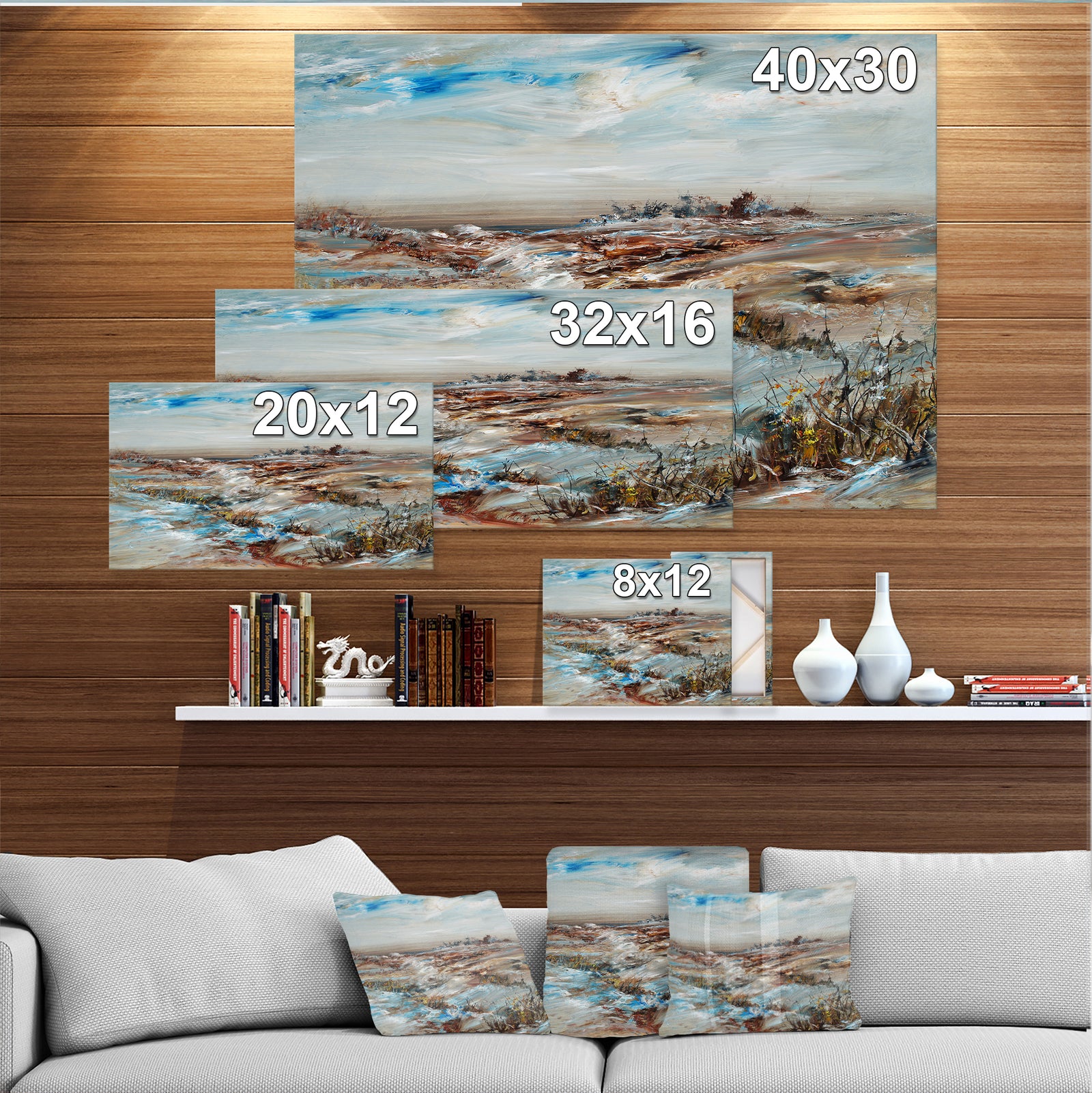 Snowy Landscape Canvas Artwork