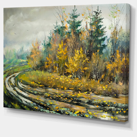 River on a Decline - Landscape Canvas Art Print