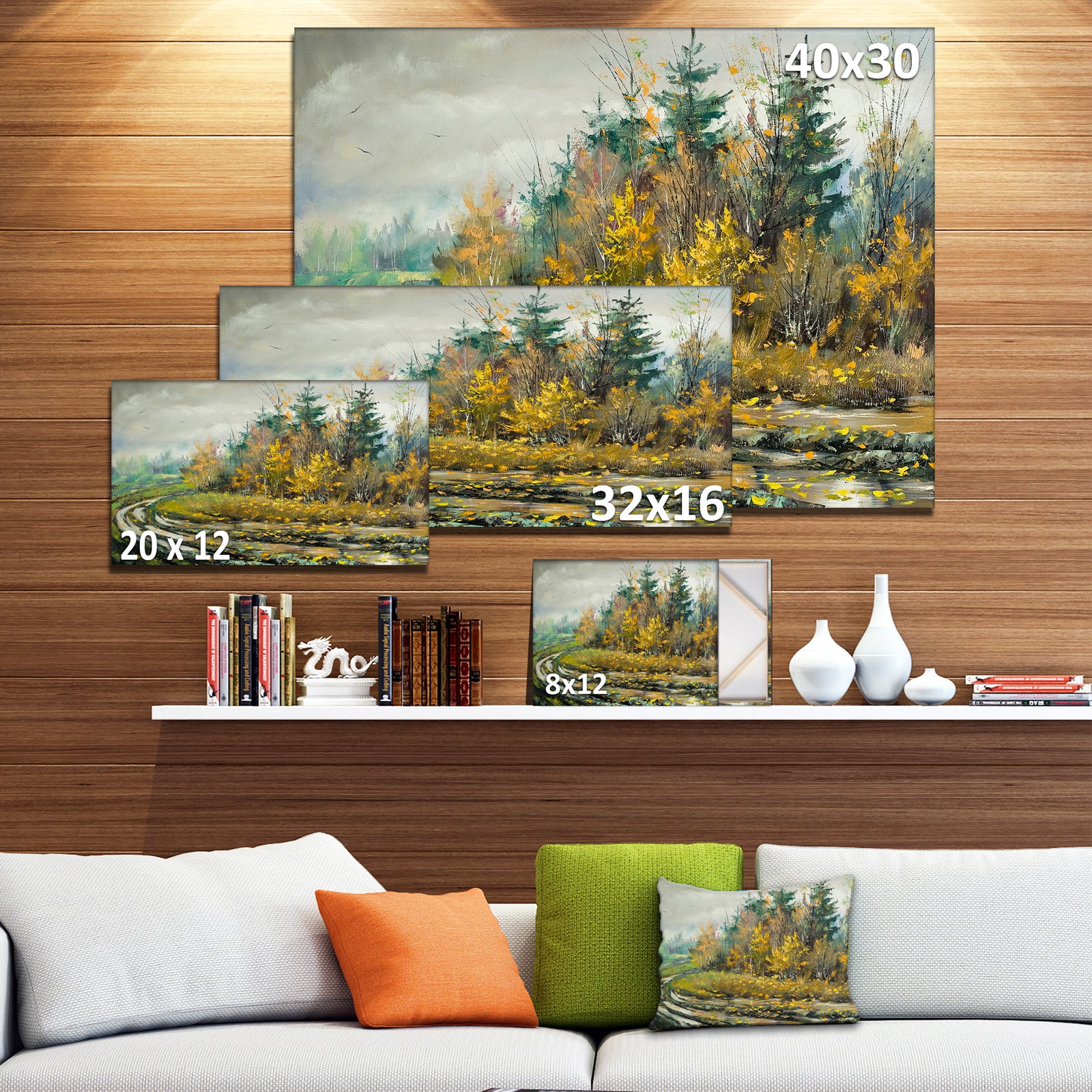 River on a Decline - Landscape Canvas Art Print