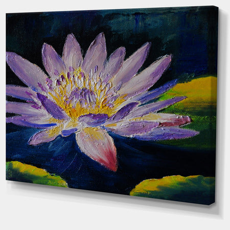 Purple Lotus Flower - Floral Canvas Print