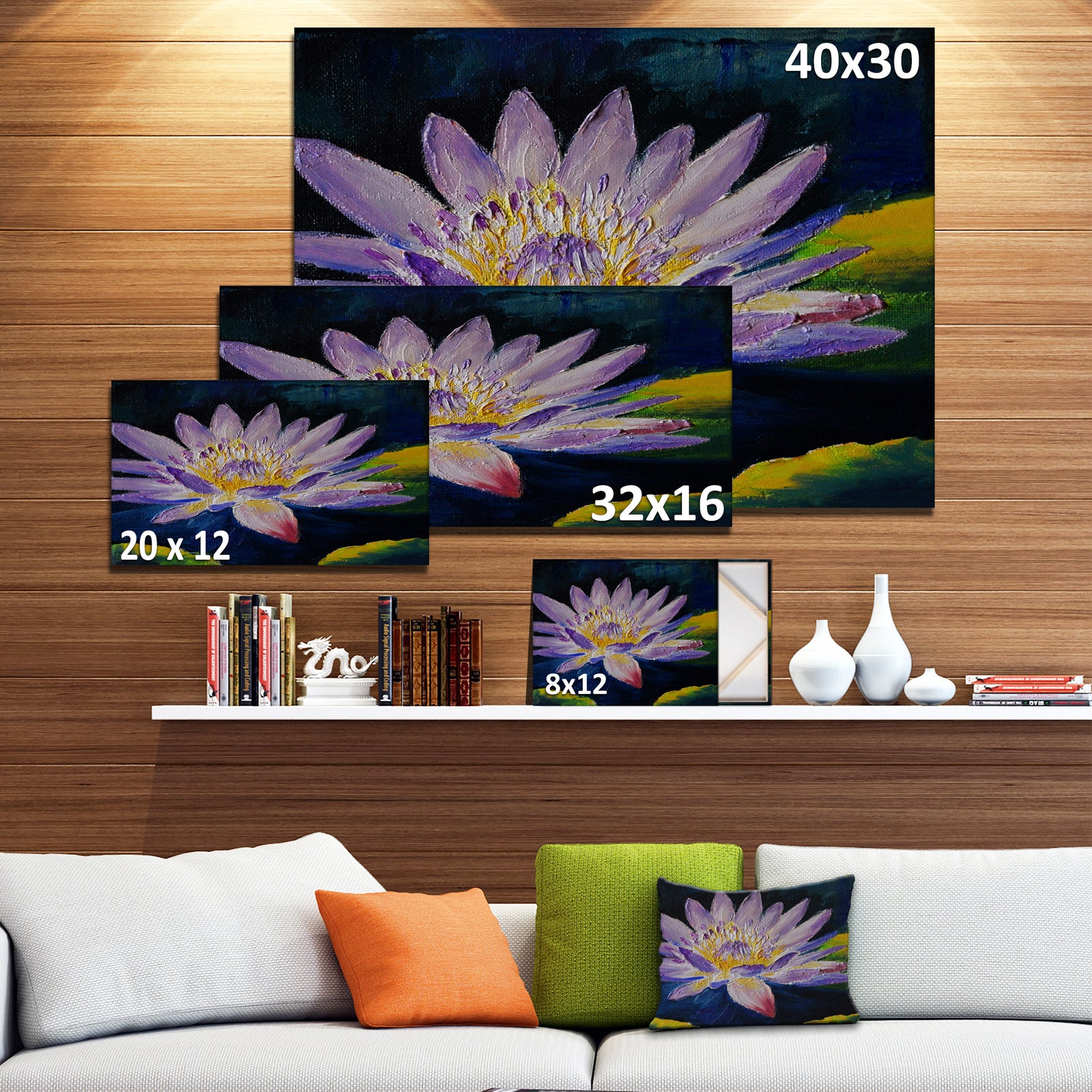 Purple Lotus Flower - Floral Canvas Print