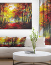 Walk Through Autumn Forest - Landscape Canvas Artwork