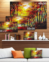 Walk Through Autumn Forest - Landscape Canvas Artwork