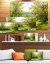 Green Summer Landscape Canvas Wall Art Print