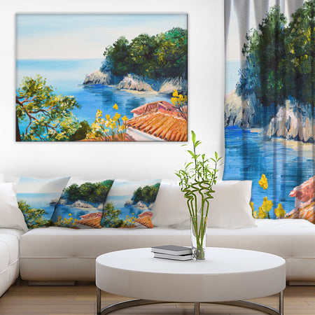 House near the Sea - Landscape Canvas Artwork
