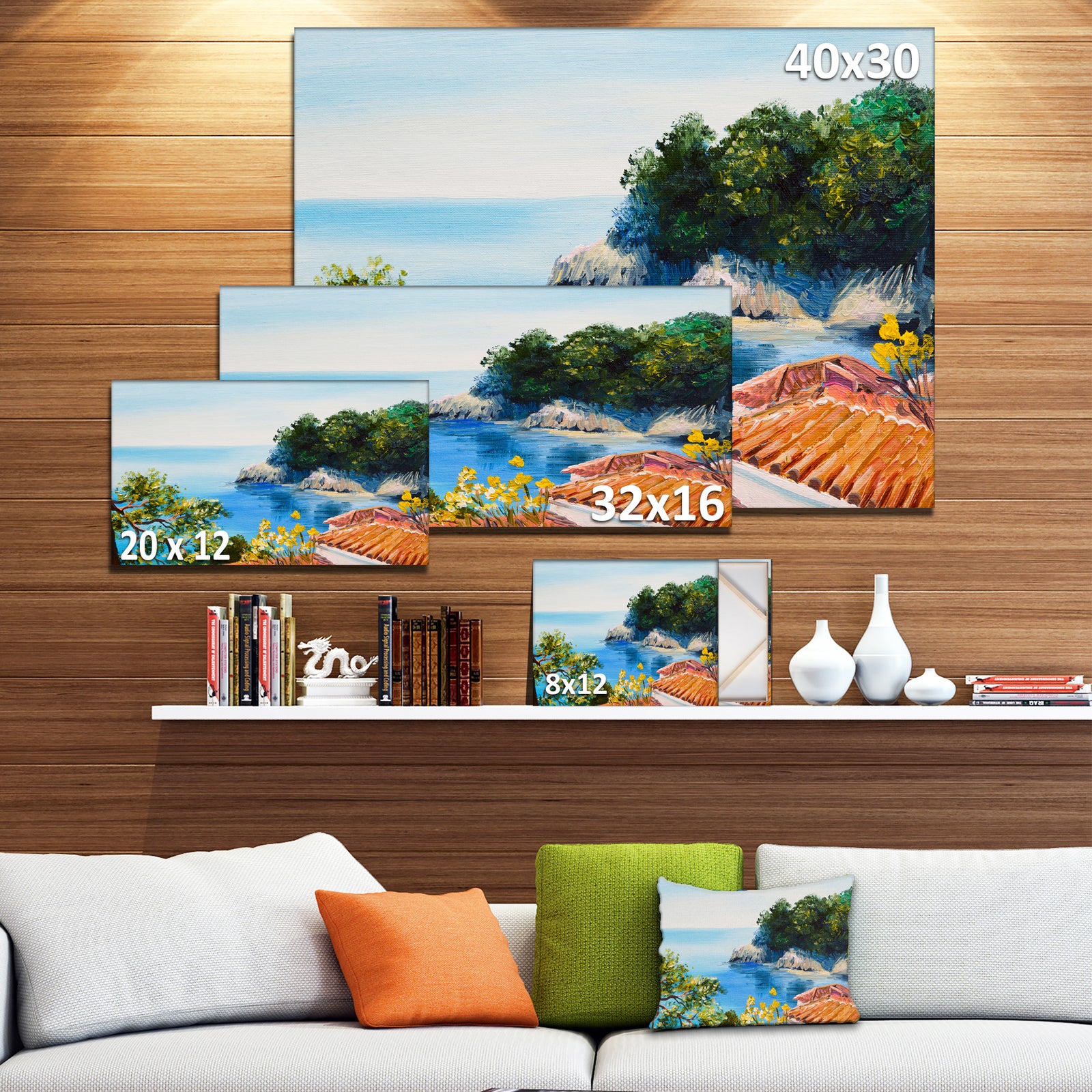 House near the Sea - Landscape Canvas Artwork